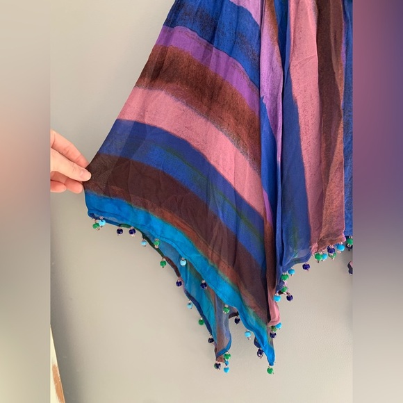 Womens Zara Multicolored Matching Beaded Trim Strap Camisole and Skirt Set S - Picture 9 of 16